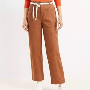 Loft Paperbag Utility Pants in Twill size 4